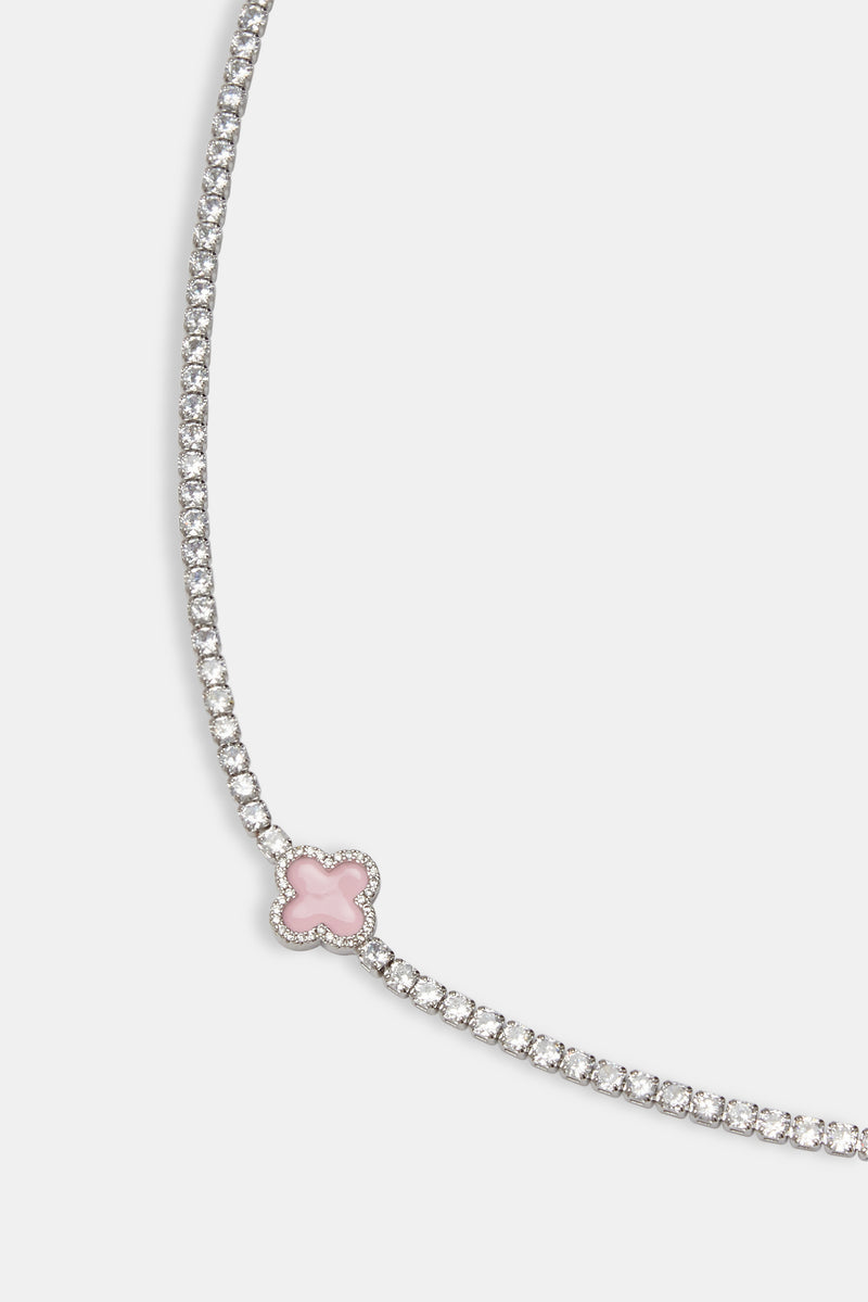 Mikro-Tennis-Bauchkette mit rosa Motiv