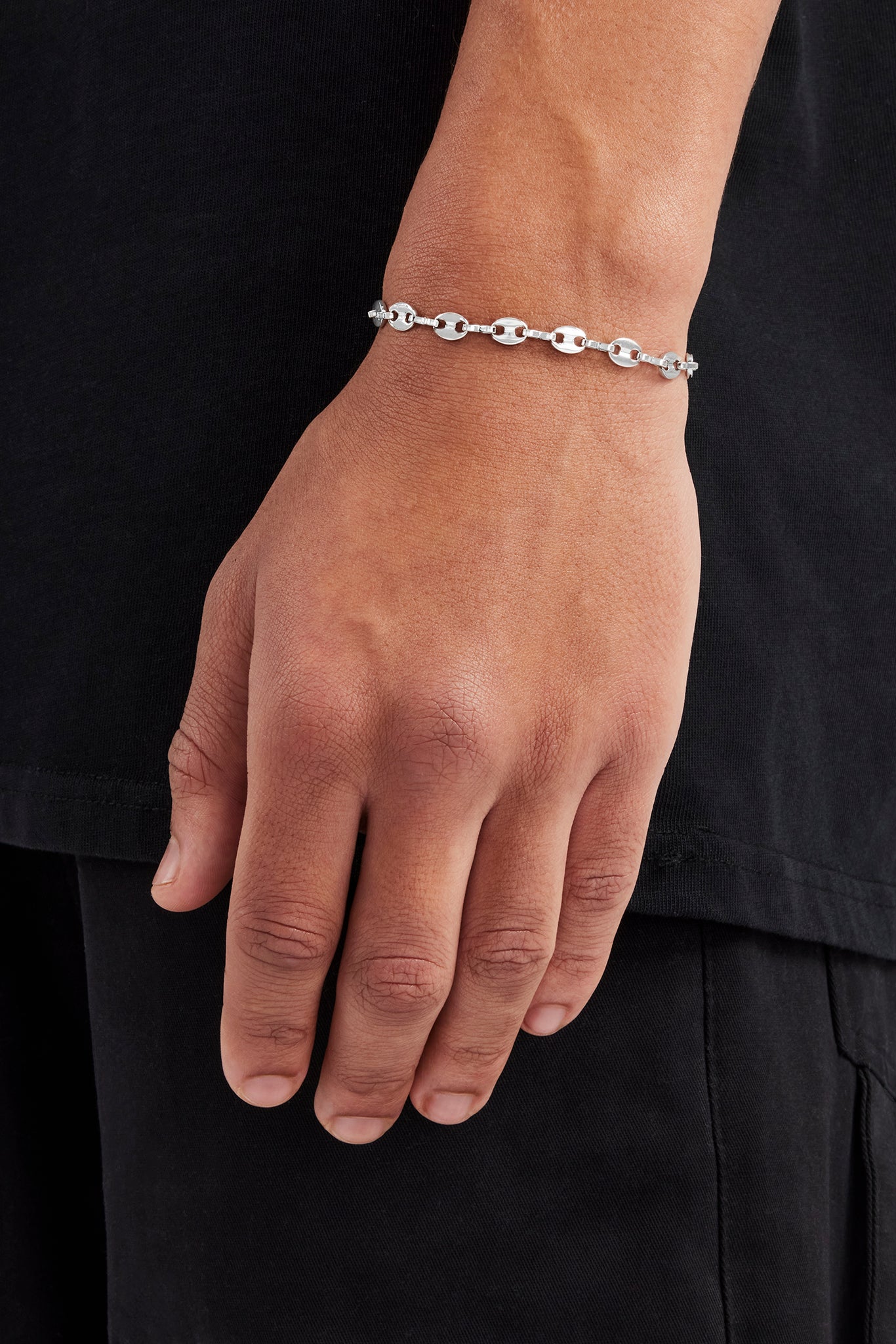 Poliertes Kaffeebohnenarmband – 5 mm