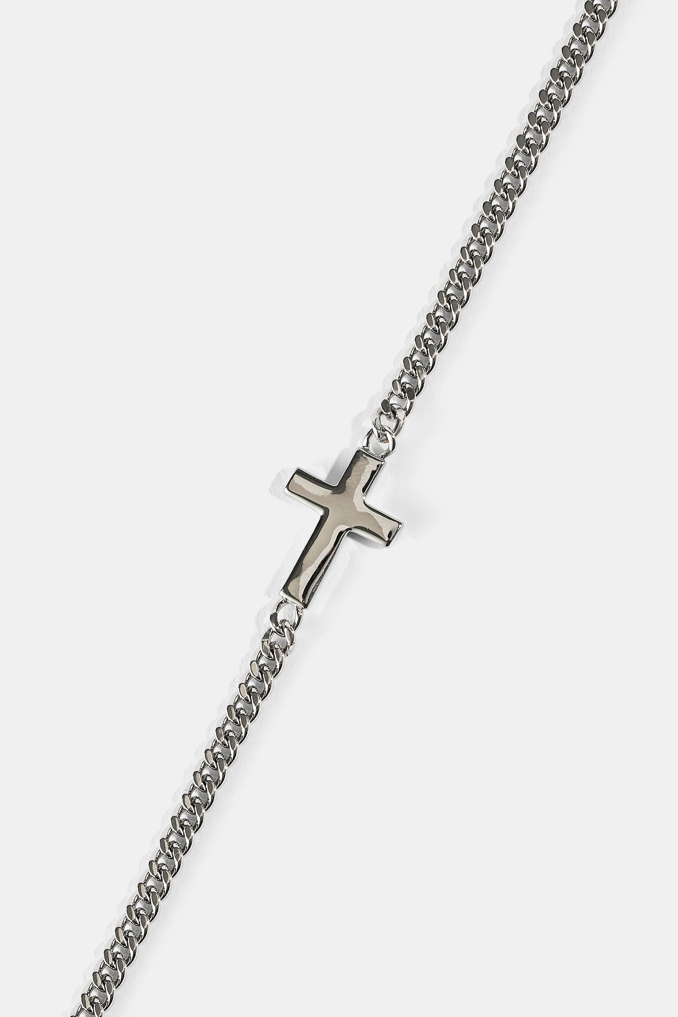 Poliertes kubanisches Tropfenkreuz-Armband – 5 mm