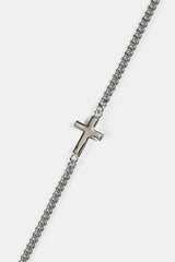 Poliertes kubanisches Tropfenkreuz-Armband – 5 mm