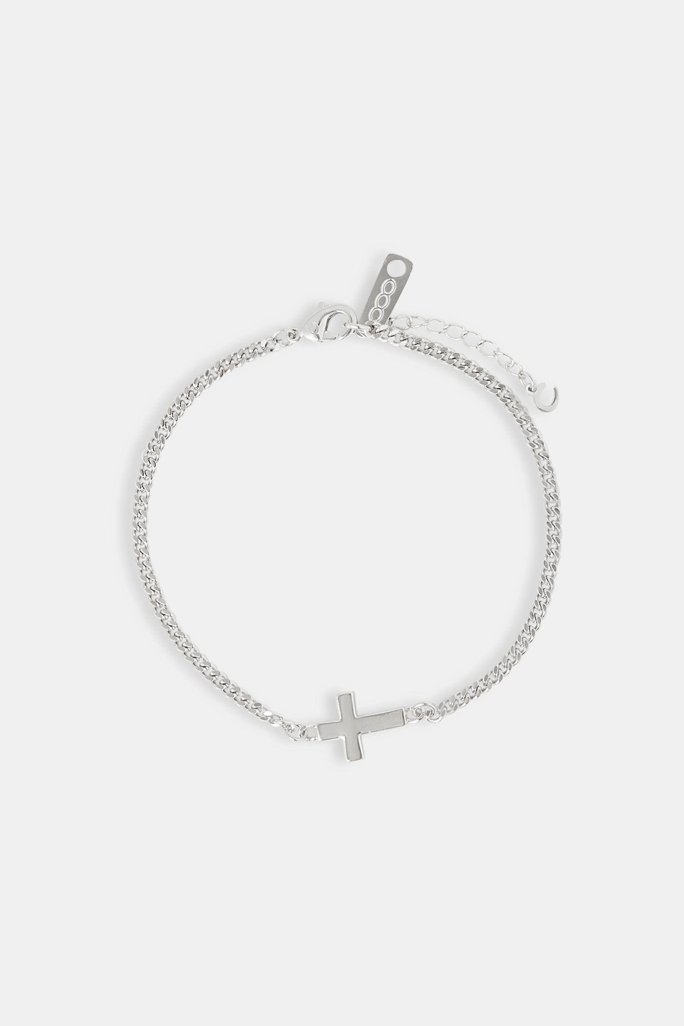 Poliertes kubanisches Tropfenkreuz-Armband – 5 mm
