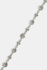 Polished Multi Cross Motif Chain - 10mm - White