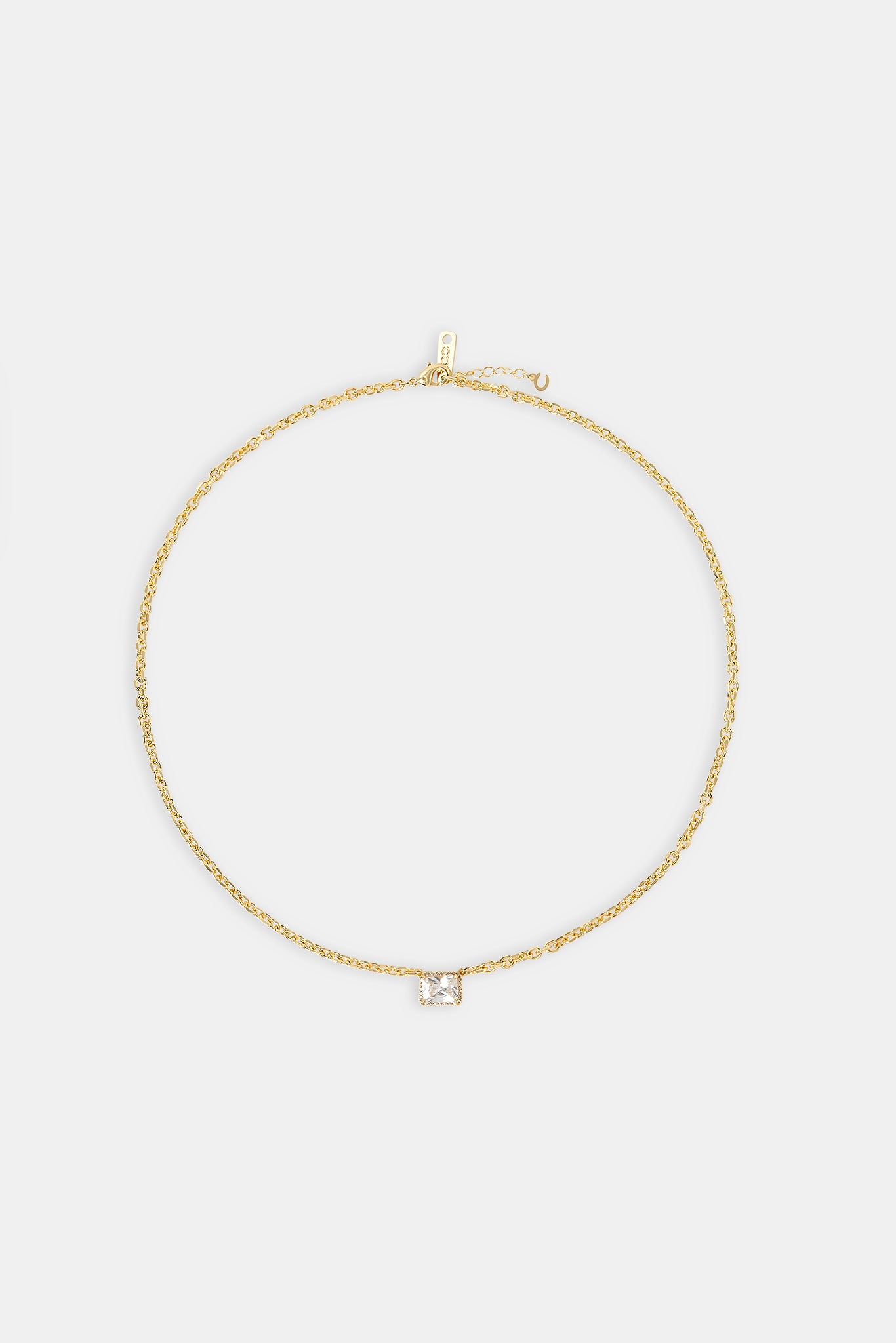 Halskette mit Anhänger aus Eisedelstein – 10 mm – Gold