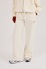 555 Embroidered Wide Leg Jogger - Off White