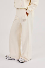 555 Embroidered Wide Leg Jogger - Off White