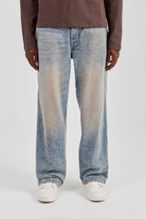 Baggy Fit Jean With Side Tape - Antique Wash