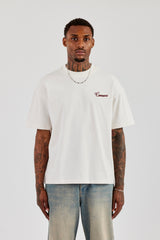 Oversized Contrast Logo T-Shirt - Off White