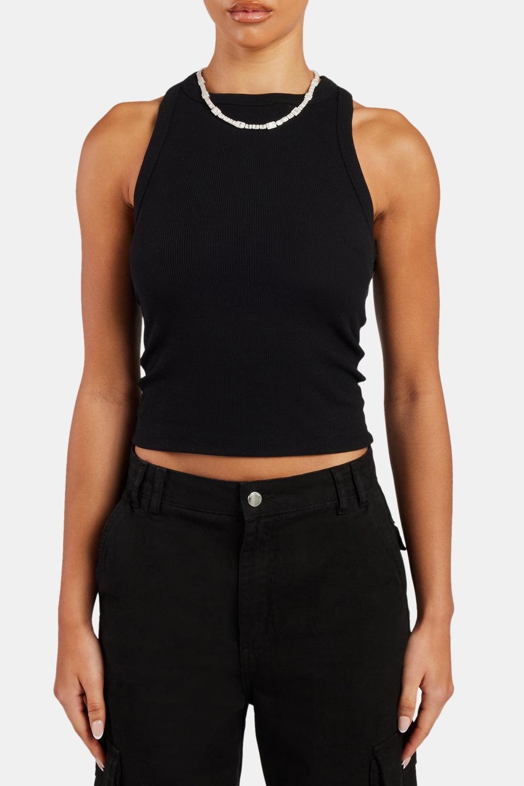 Vest Top Black Womens Tops Shop Vests at Cernucci