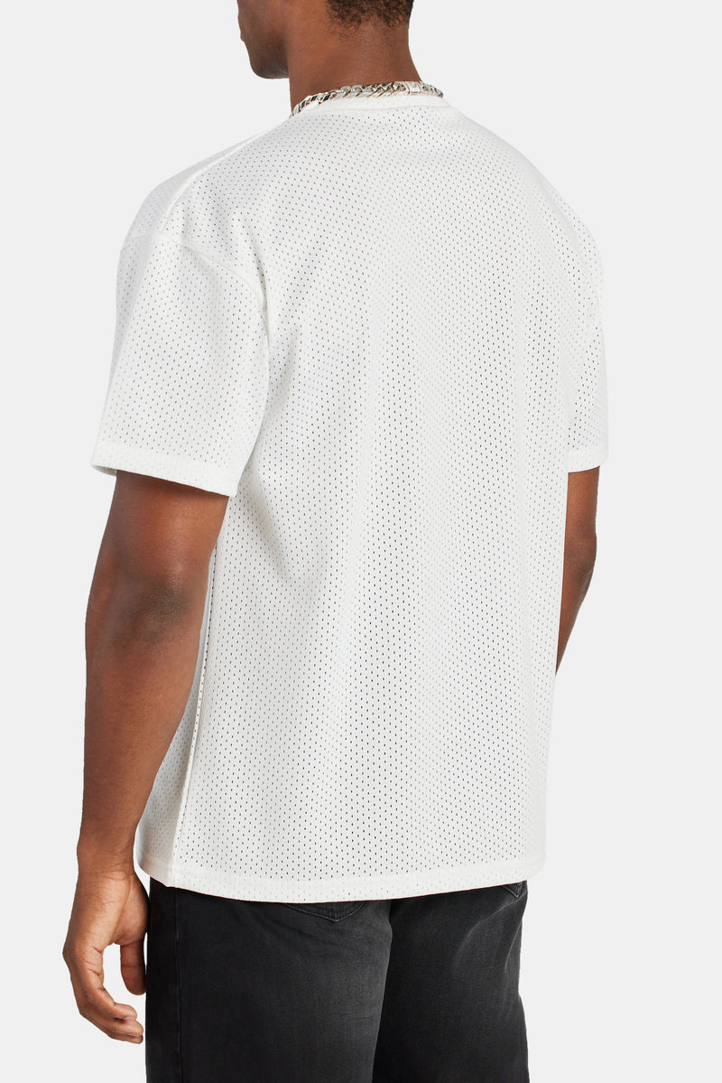 Cernucci Varsity Mesh T-Shirt - White