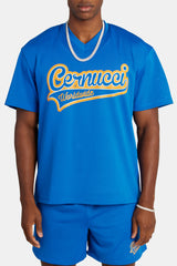 Cernucci Varsity Mesh T-Shirt - Cobalt