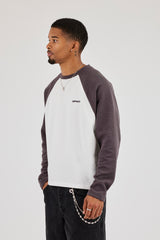Long Sleeve Waffle Raglan T-Shirt - Charcoal