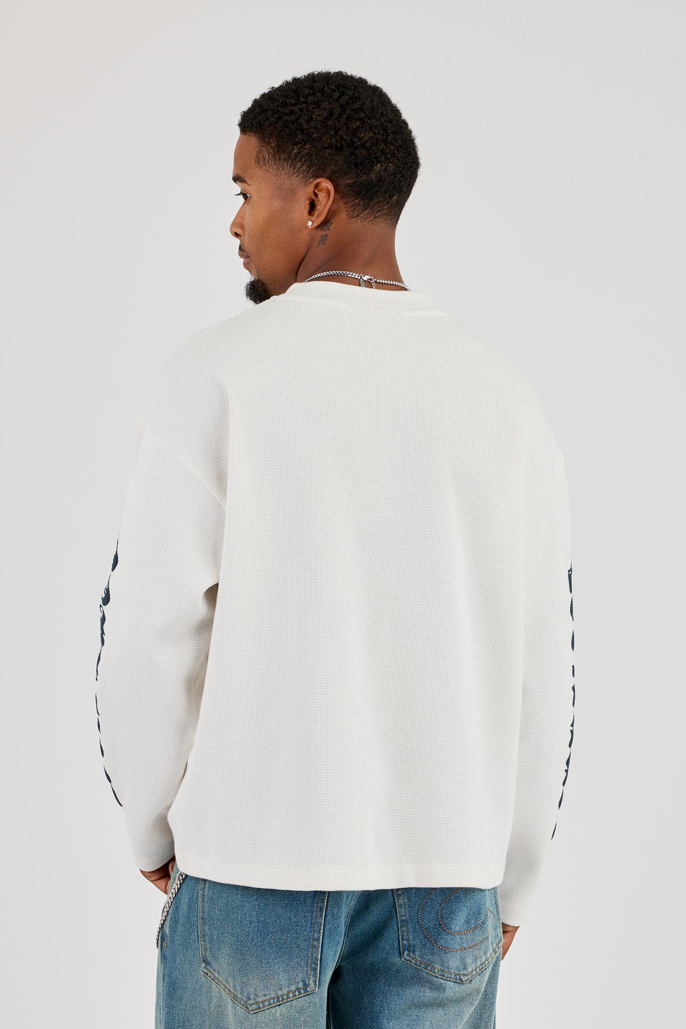 Waffle Santa Cantarina Long Sleeve T-Shirt - Off White