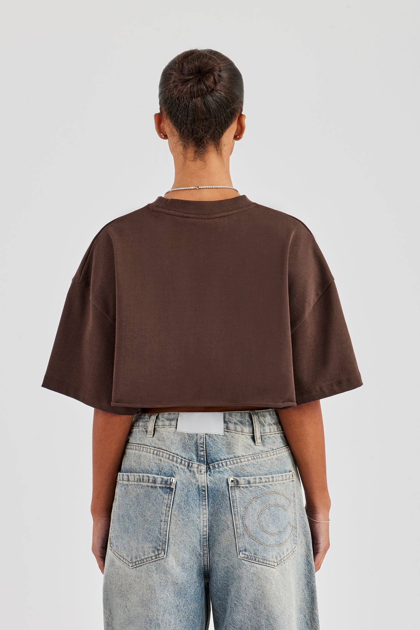 Cherry Baby Cropped T-Shirt - Chocolate | Womens Tees & Vests