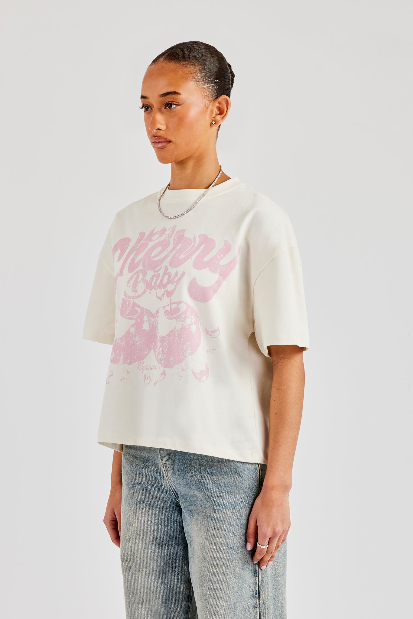 Cherry Baby Oversized T-Shirt - Off White