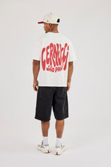 Contrast Puff Print Branded T-Shirt - Off White