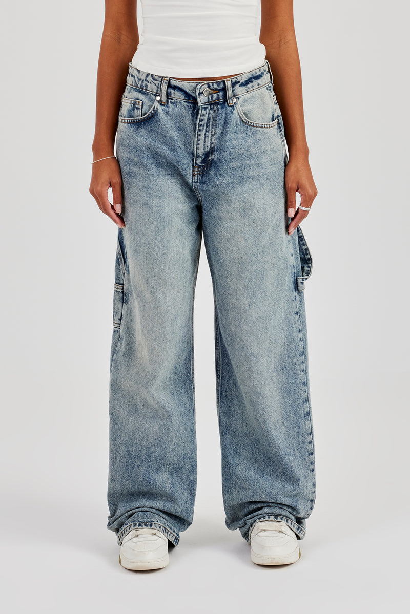 Baggy Carpenter Jeans – Antik-Waschung