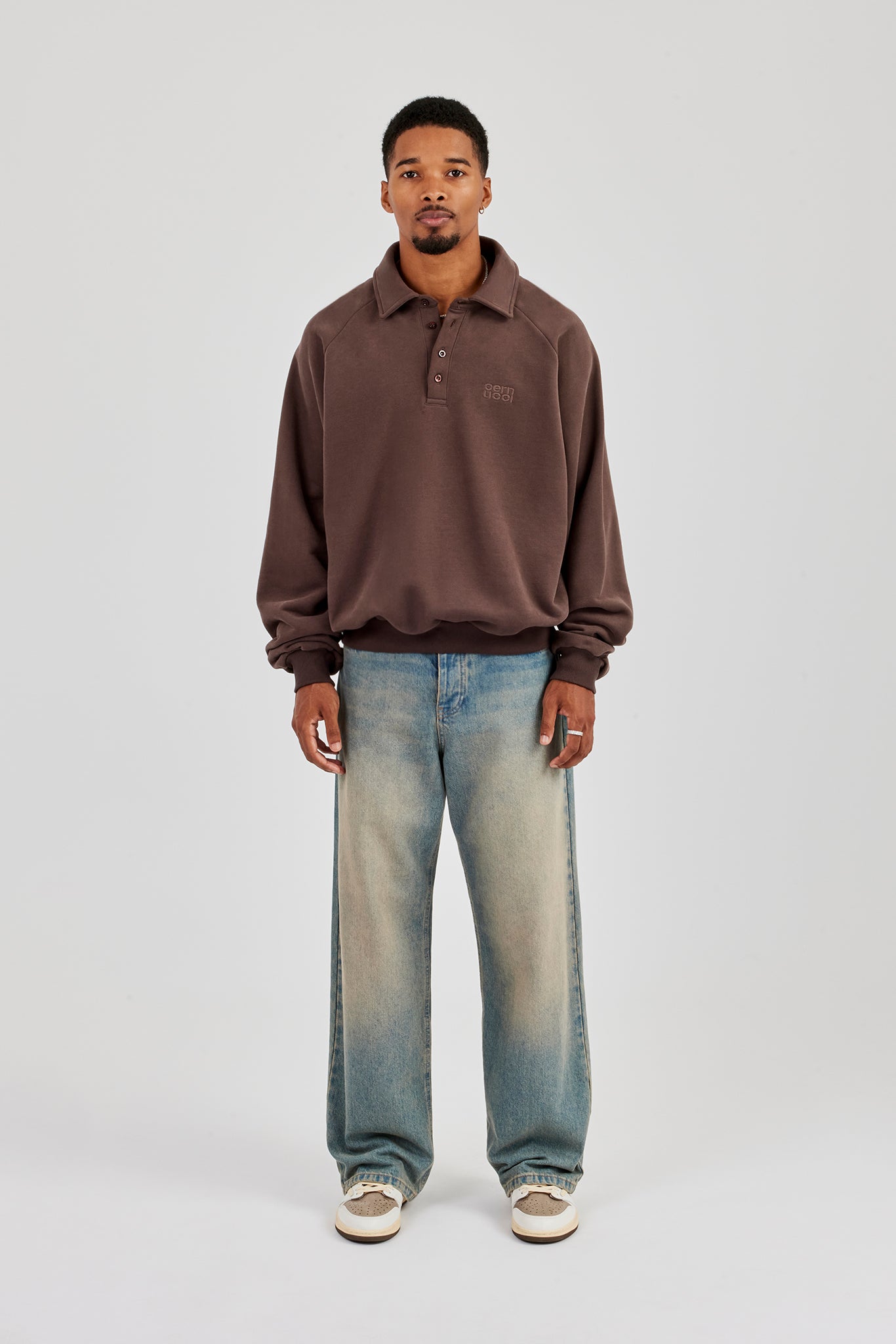 Rugby-Pullover - Kaffee