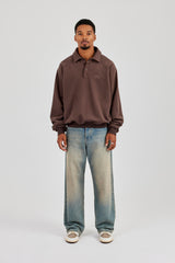 Rugby-Pullover - Kaffee