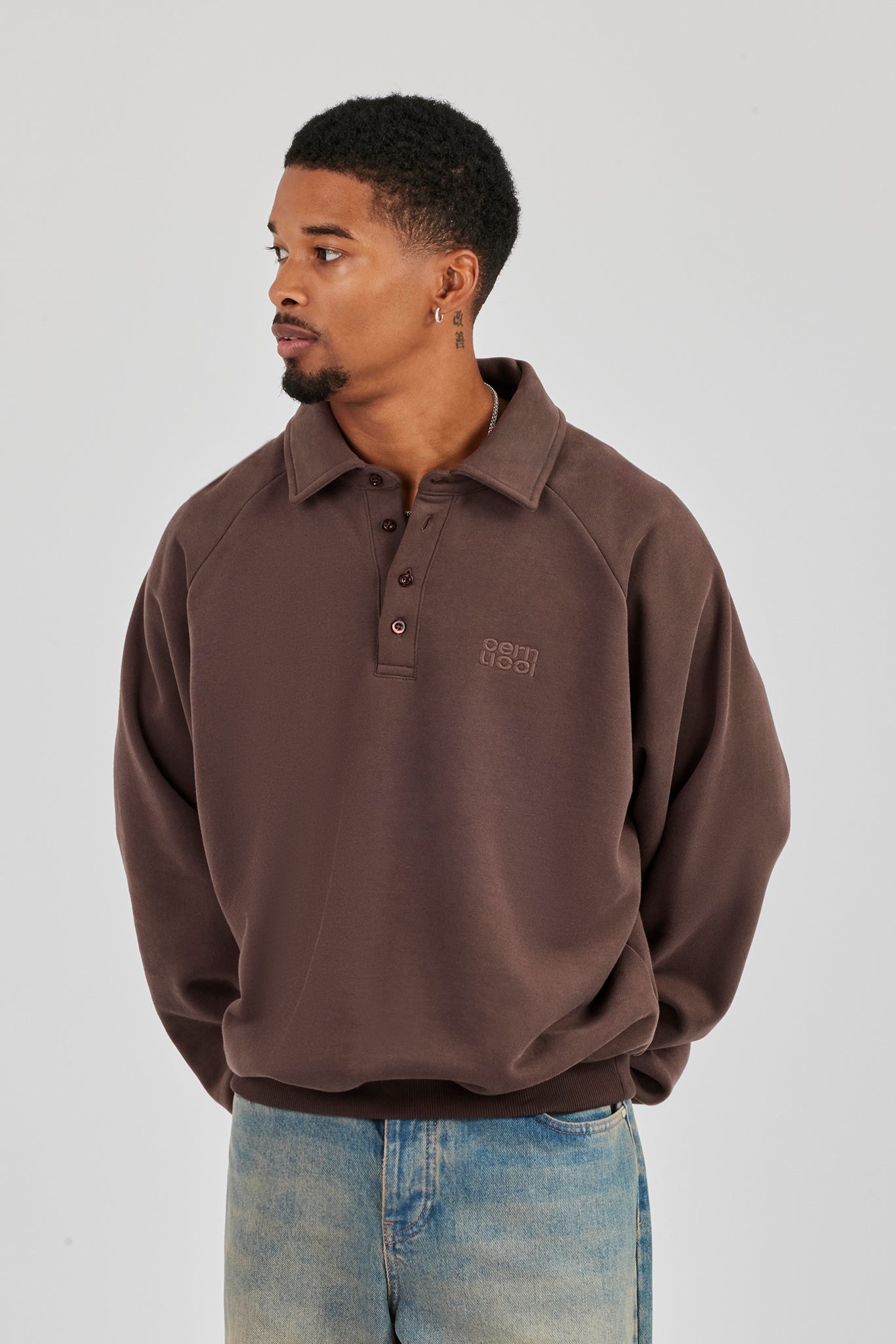 Rugby-Pullover - Kaffee