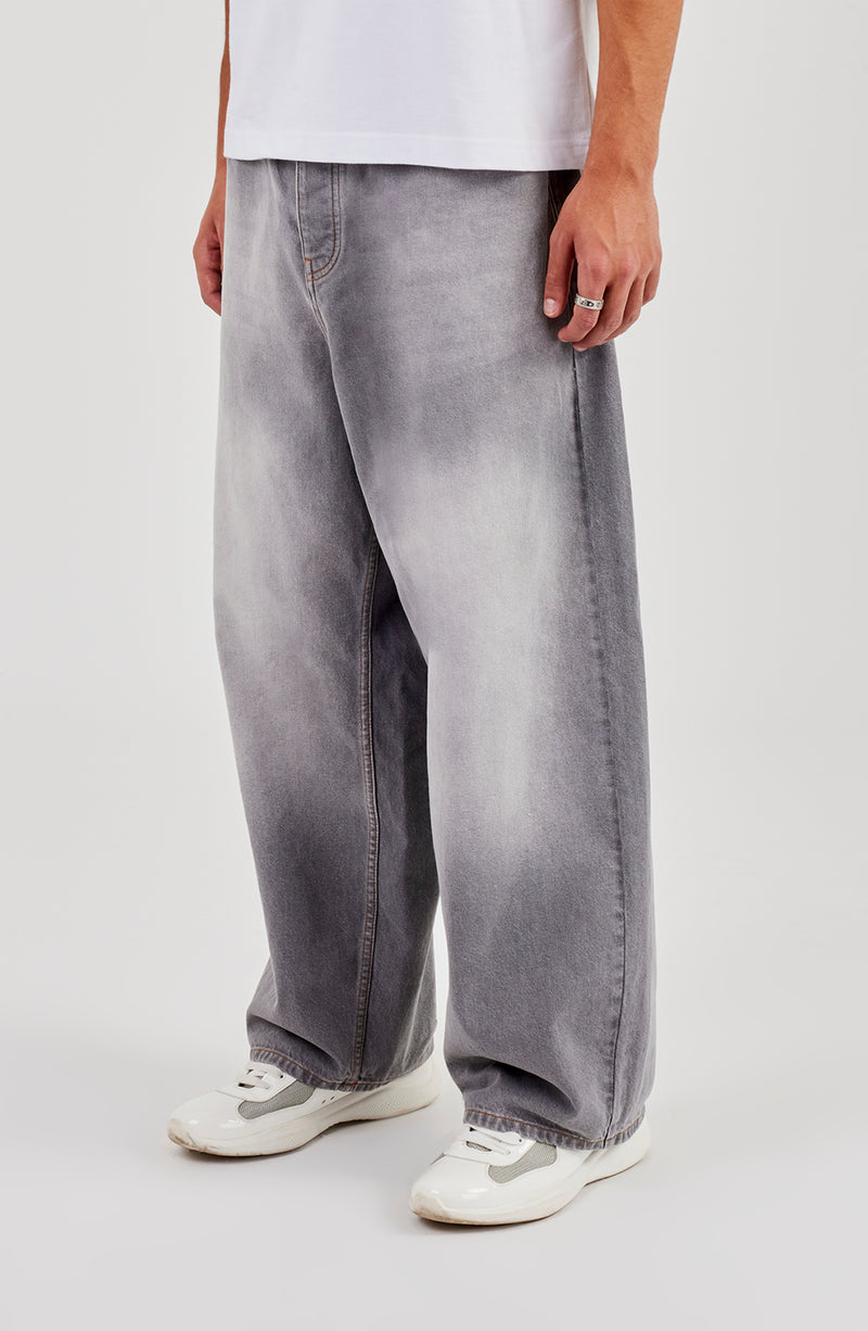 Baggy Fit Jeans – Verwaschenes Grau
