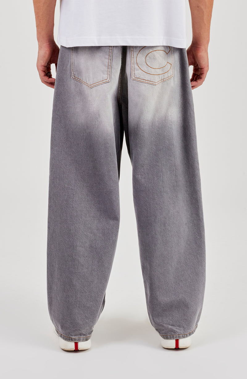 Baggy Fit Jeans – Verwaschenes Grau