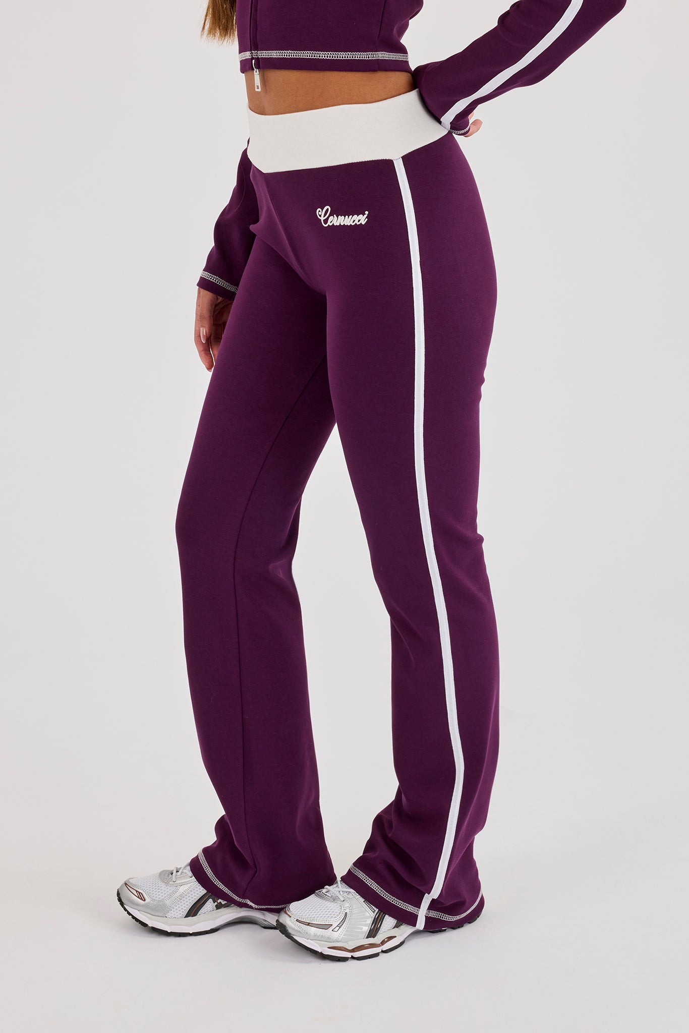 Embroidered Fitted Flare - Cosmic Purple