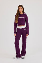 Embroidered Fitted Flare - Cosmic Purple