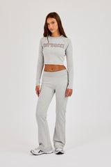 Applique Flared Bottom - Ash Grey
