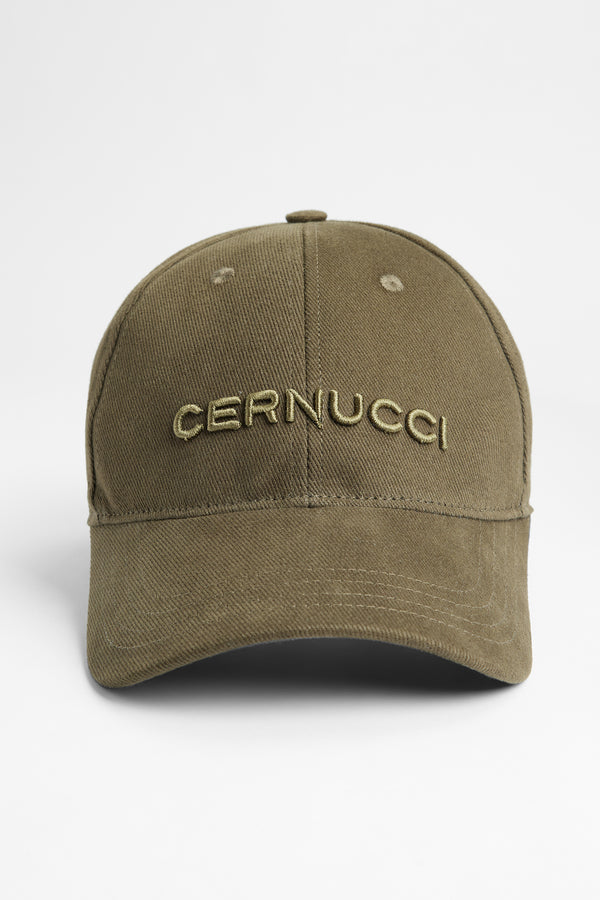 Cernucci Embroidered Cap - Khaki