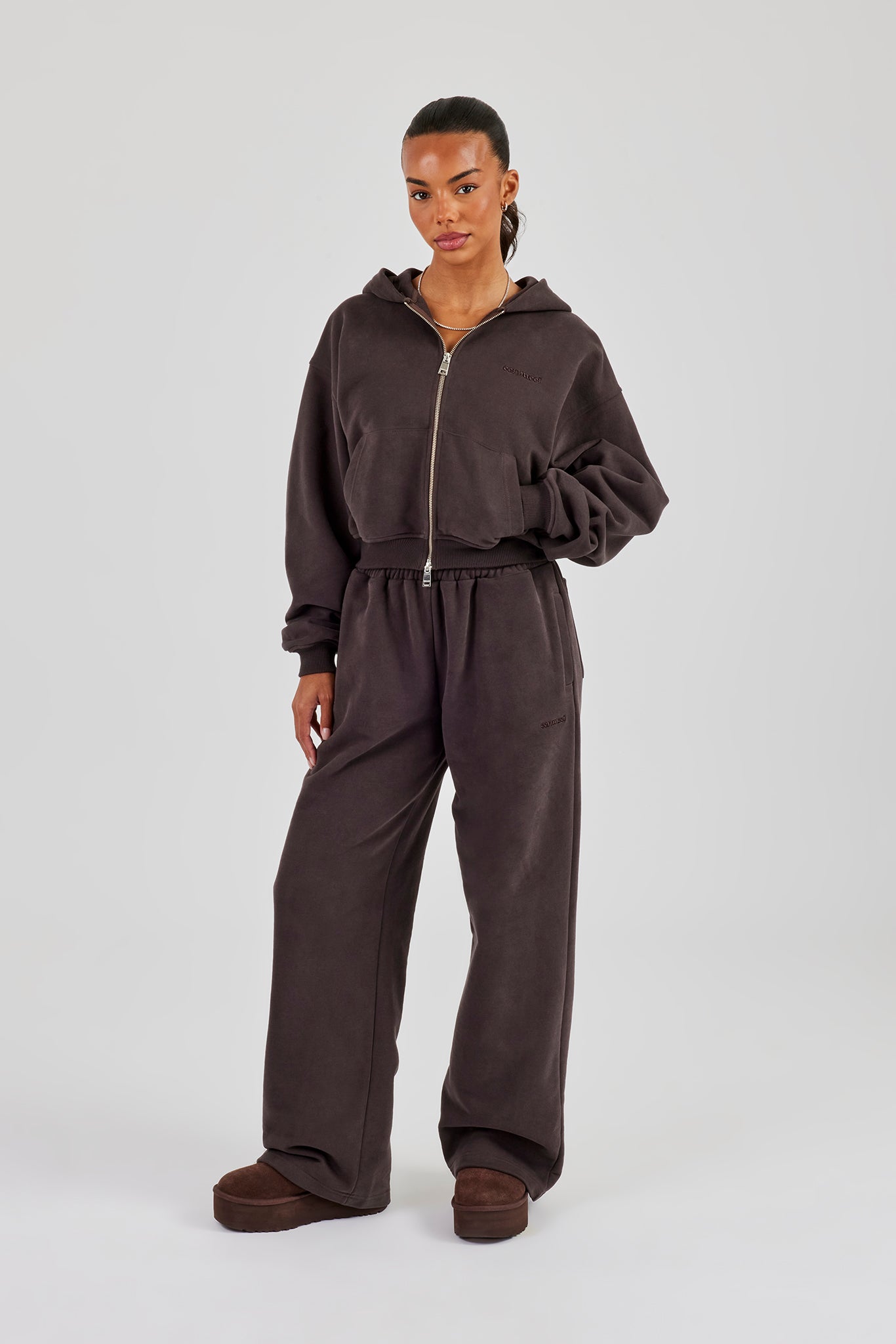 Wide Leg Jogger - Coffee
