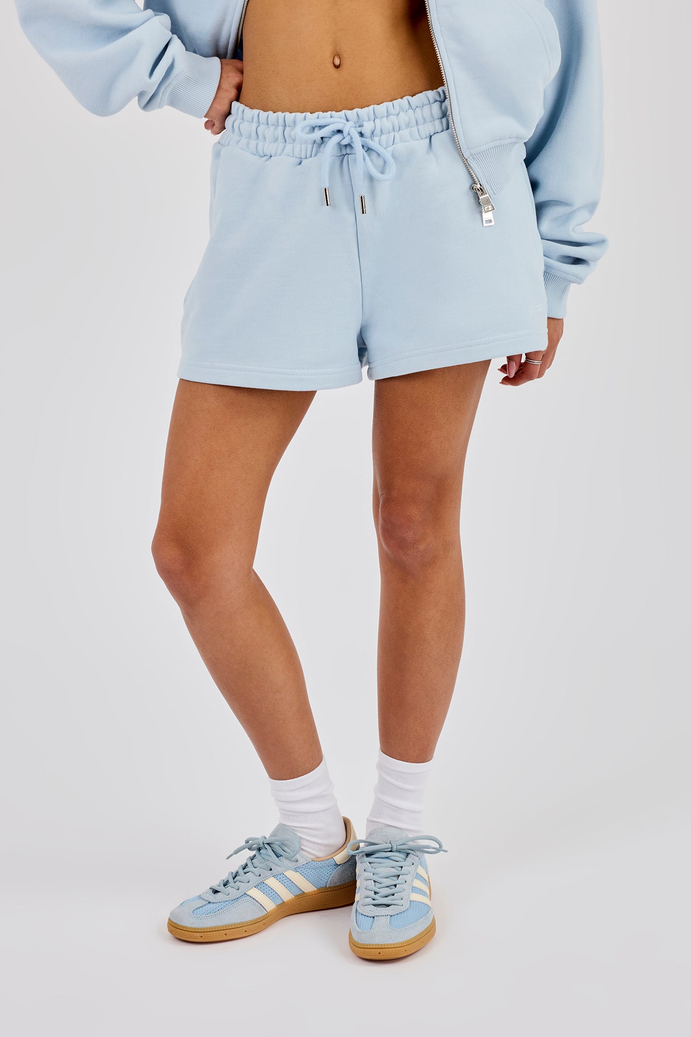 Embroidered Short - Powder Blue