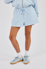 Embroidered Short - Powder Blue
