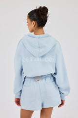 Embroidered Short - Powder Blue