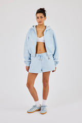 Embroidered Short - Powder Blue
