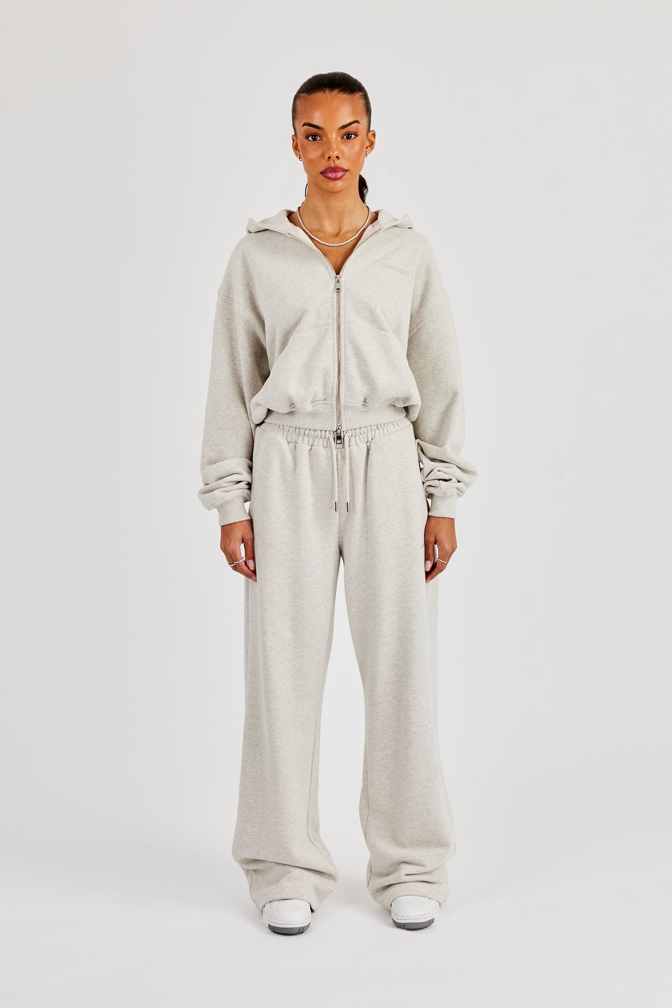Cernucci Cropped Zip Through Tracksuit - Ash Grey