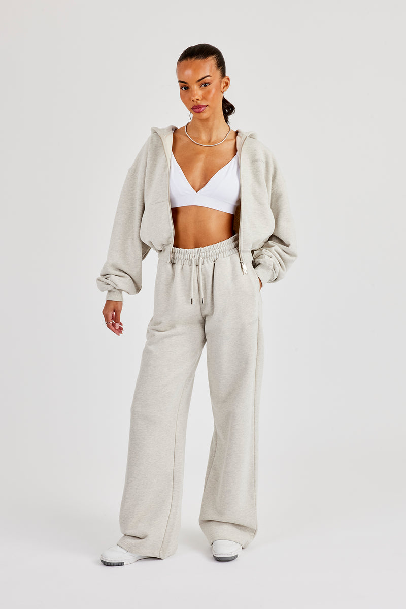 Cernucci Cropped Zip Through Tracksuit - Ash Grey