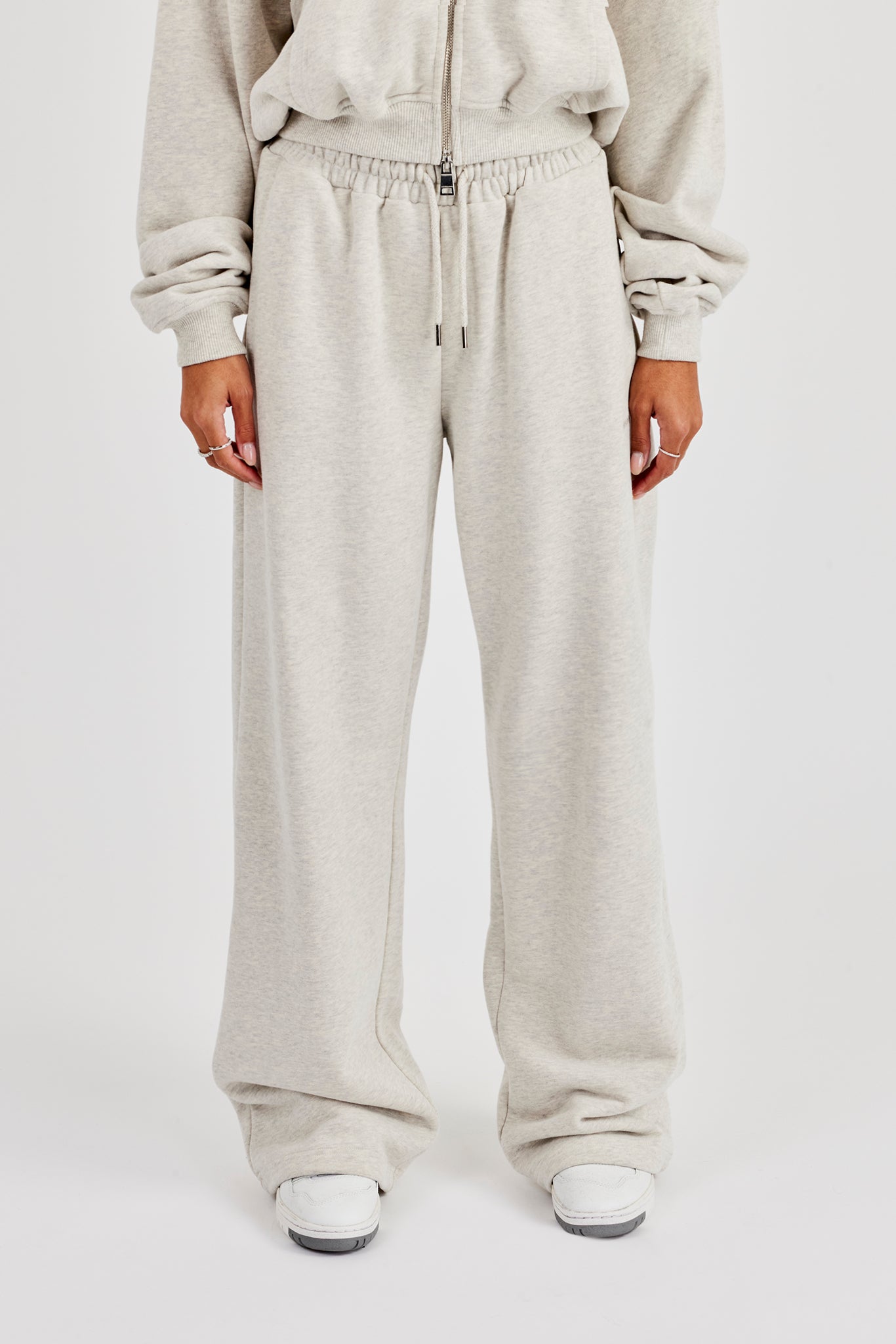 Ladies Wide Leg Jogger - Ash Grey