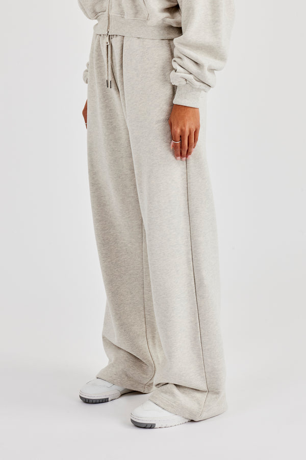 Ladies Wide Leg Jogger - Ash Grey