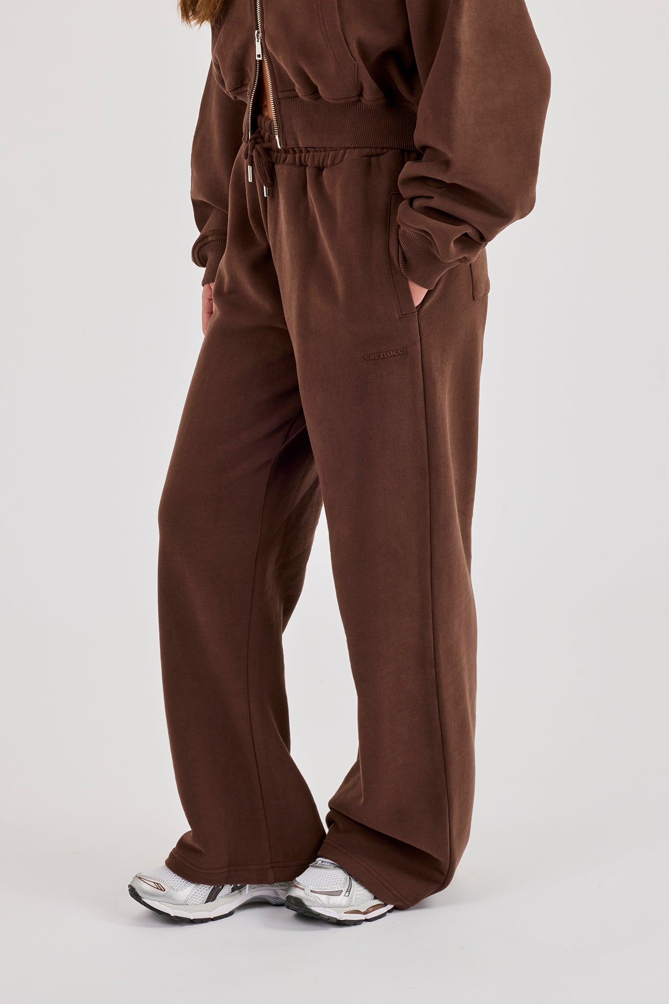 Wide Leg Jogger - Midnight Mocha