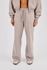 Wide Leg Jogger - Stone