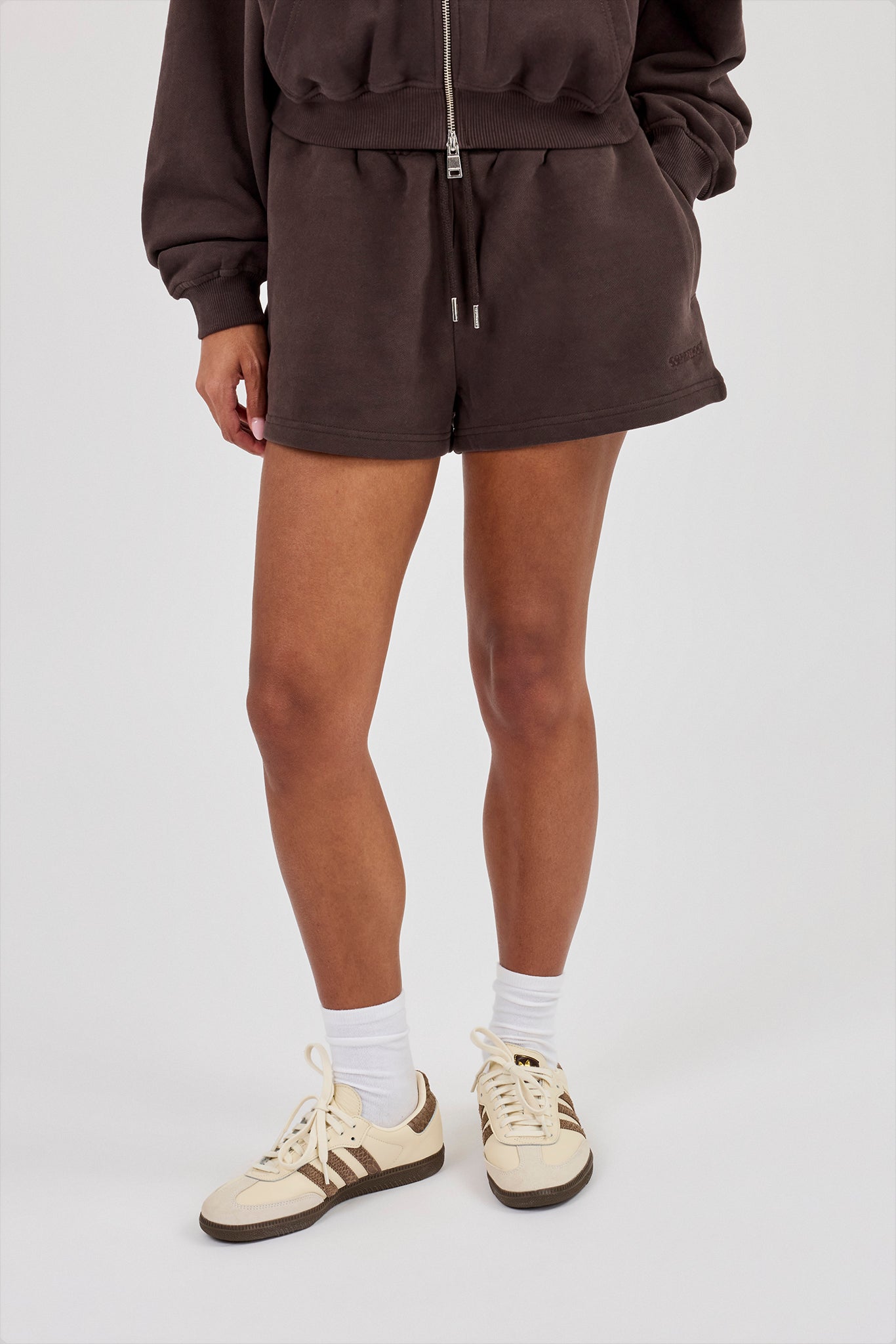 Embroidered Short - Coffee