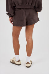 Embroidered Short - Coffee