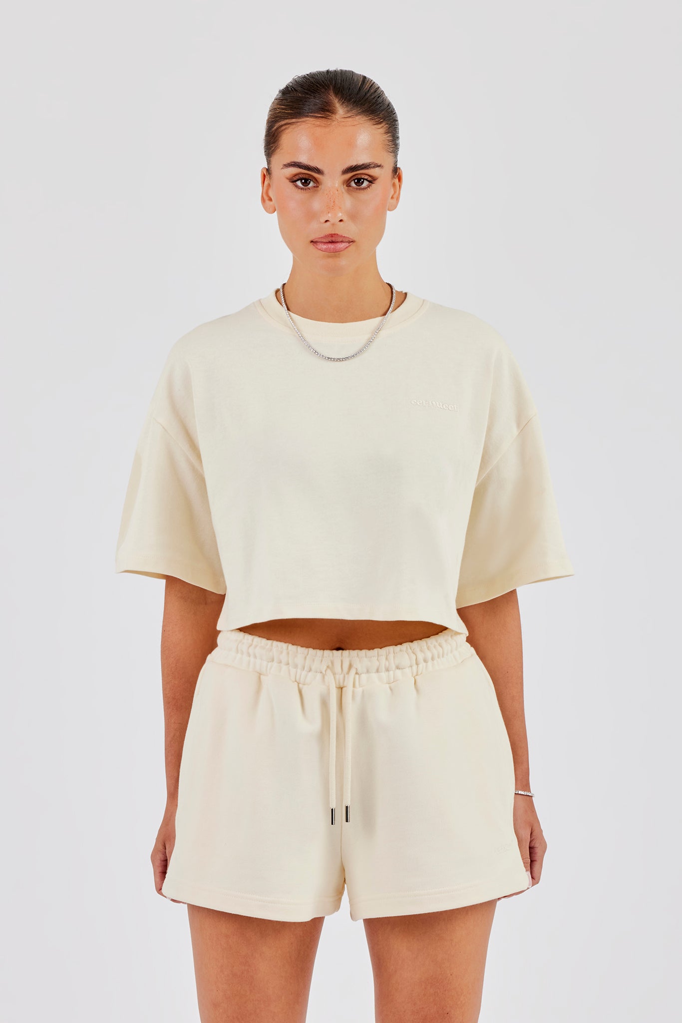 Cernucci Cropped T-Shirt - Butter Yellow