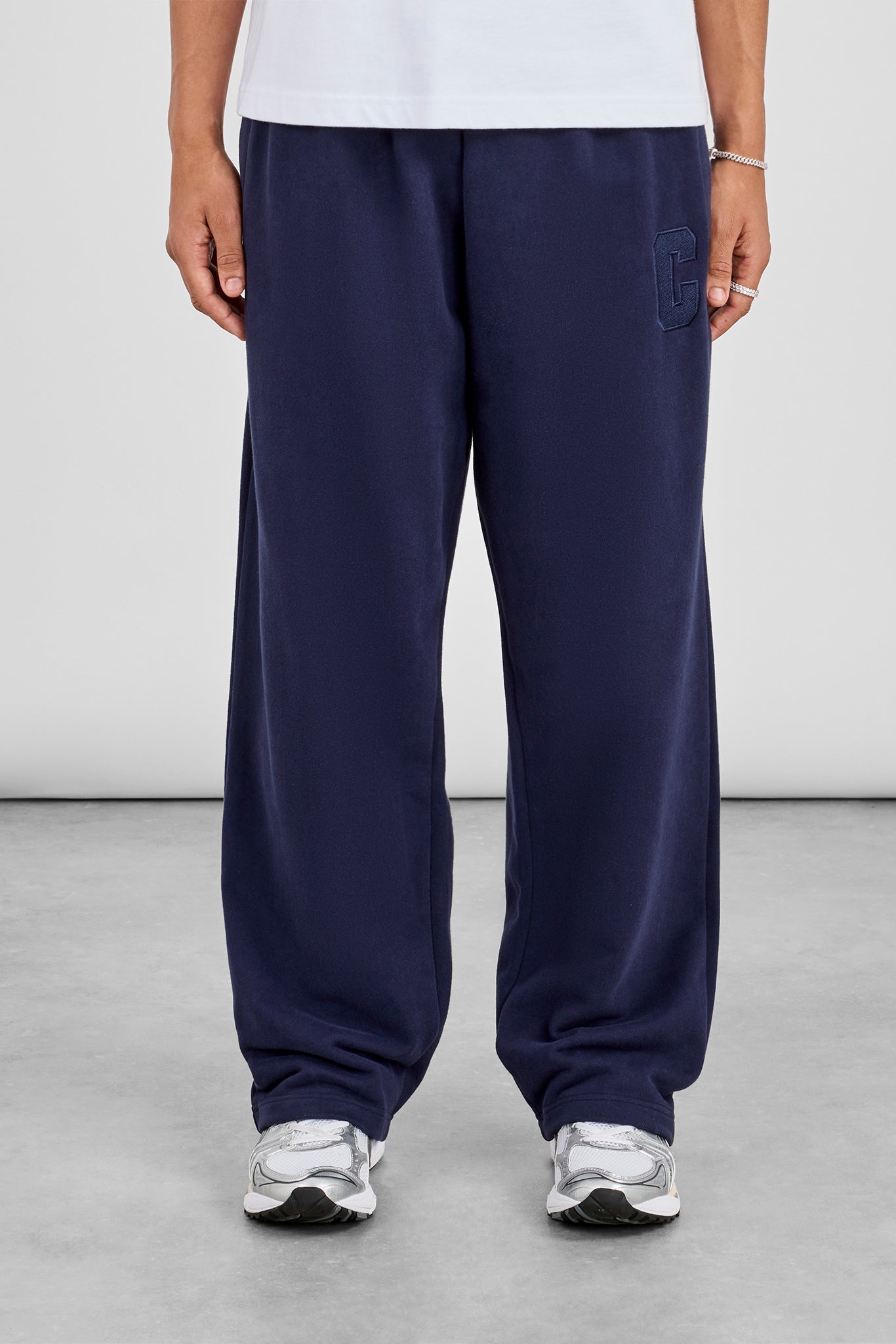 Embroidered C Relaxed Jogger - Navy Blue