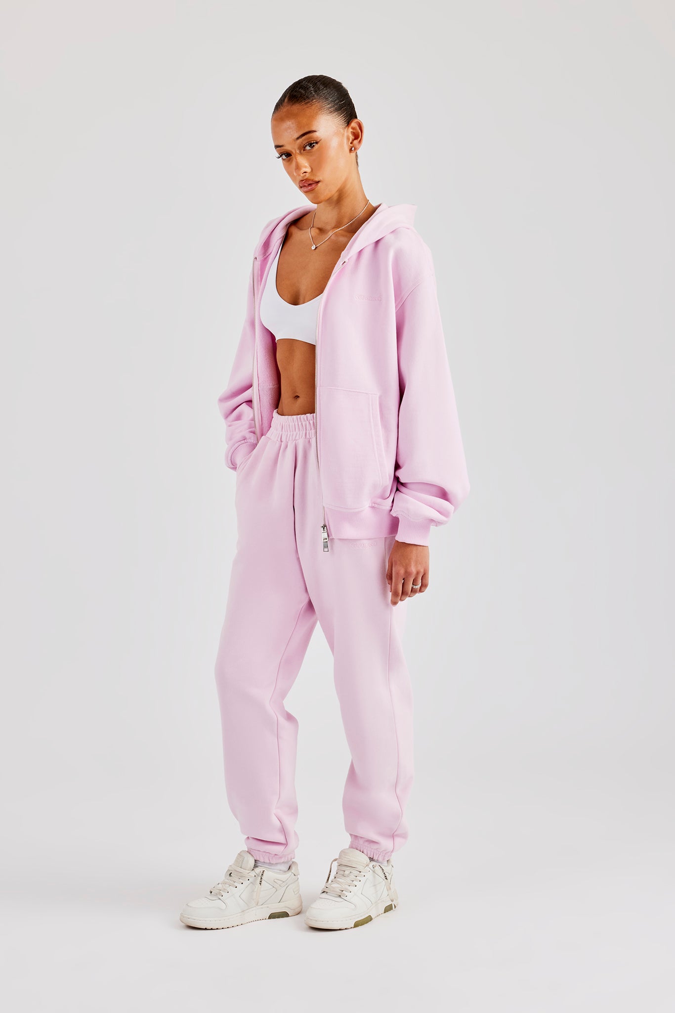 Damen-Jogginghose mit Bündchen - Rosa