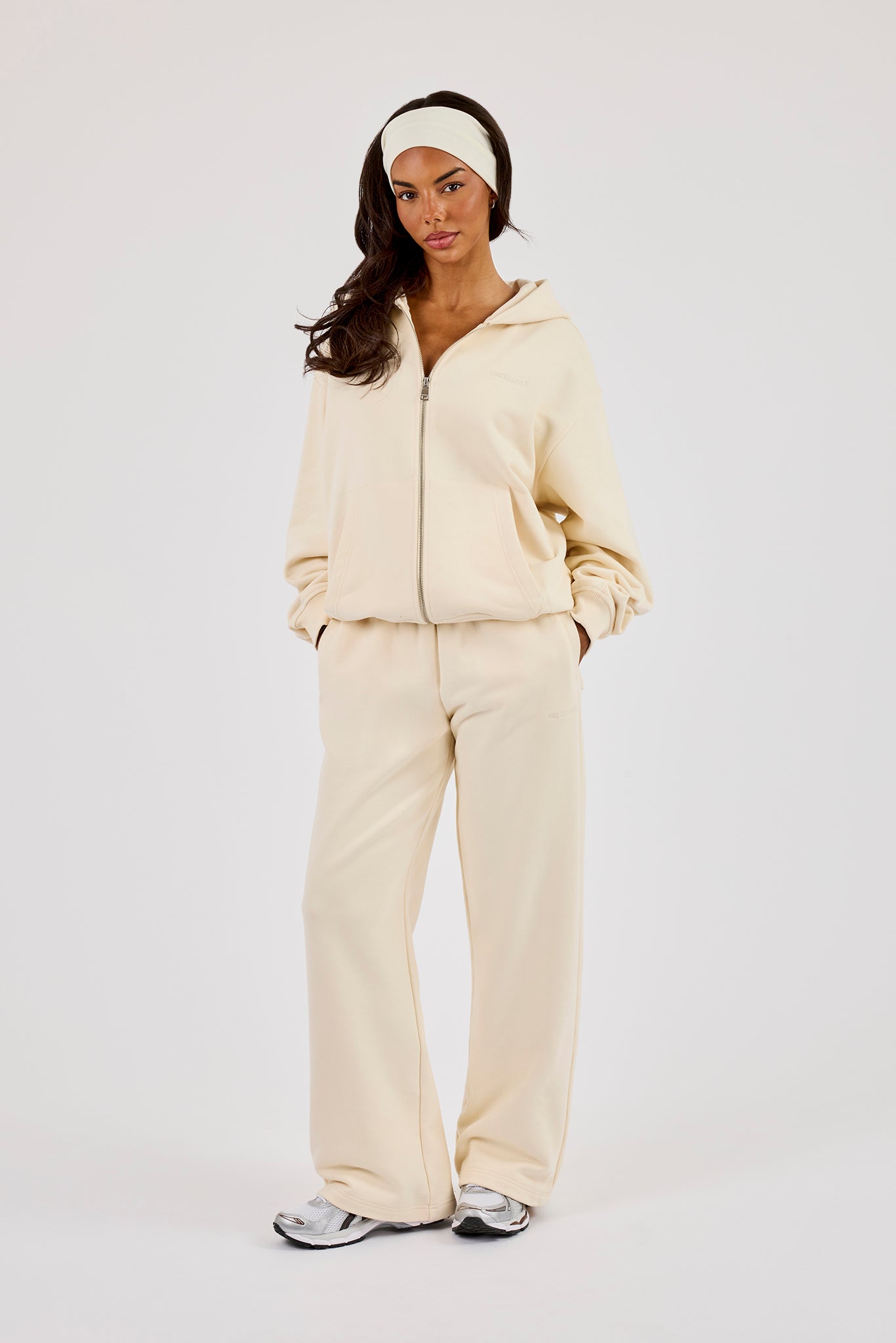 Zip Through Hooded Tracksuit - Butter Yellow