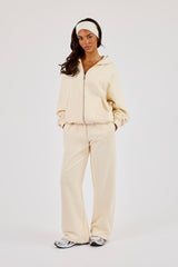 Zip Through Hooded Tracksuit - Butter Yellow