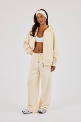 Zip Through Hooded Tracksuit - Butter Yellow