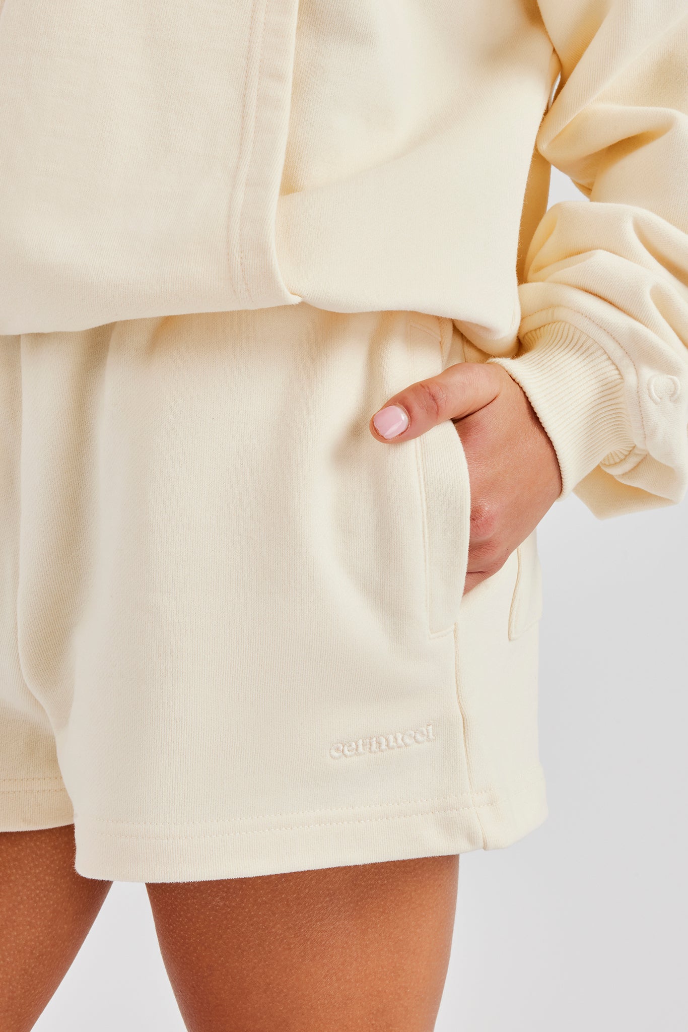 Embroidered Short - Butter Yellow