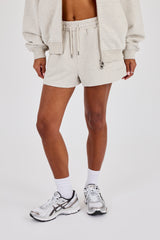 Embroidered Short - Ash Grey